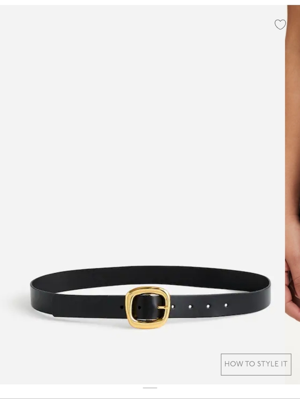 NWT Madewell Sculptural Belt Black Leather Size Small - Picture 2 of 5